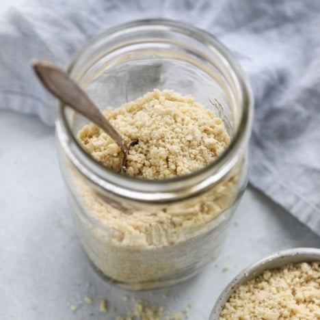 almond flour in jar