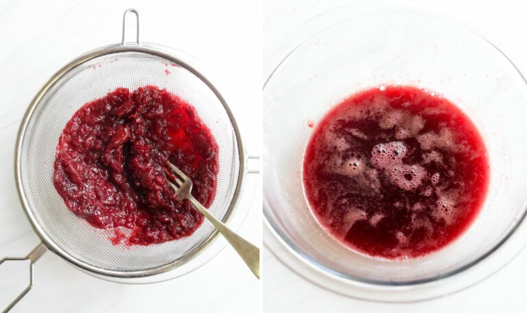 cherries strained in glass bowl.