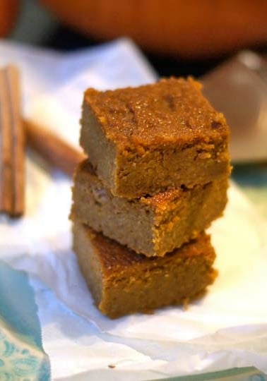 Coconut flour pumpkin bars