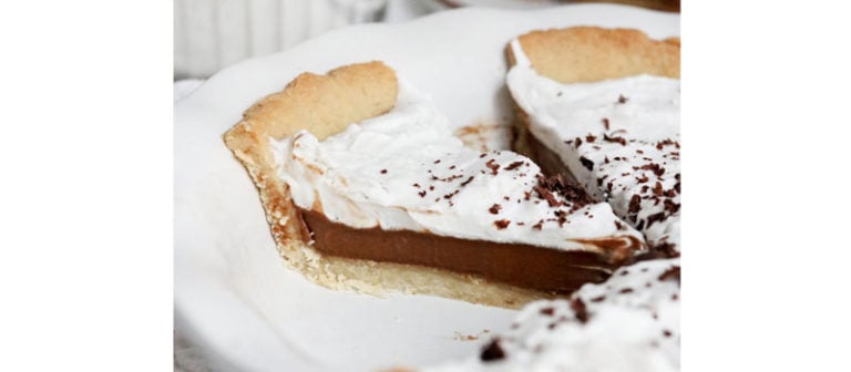 pie crust sliced in pan