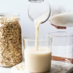 How to make Oat Milk pin for Pinterest by Detoxinista.