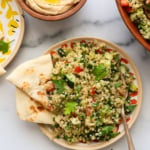 quinoa tabbouleh labeled for Pinterest.