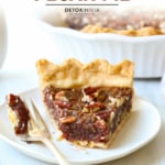 vegan pecan pie pin for pinterest.