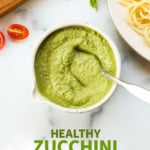 zucchini pesto pin for pinterest.